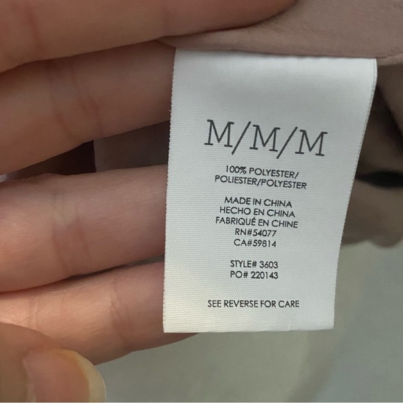 Cabi Button Blouse Fawn Blush Dusty Rose Mauve Lined Womens Medium Top - Picture 7 of 10